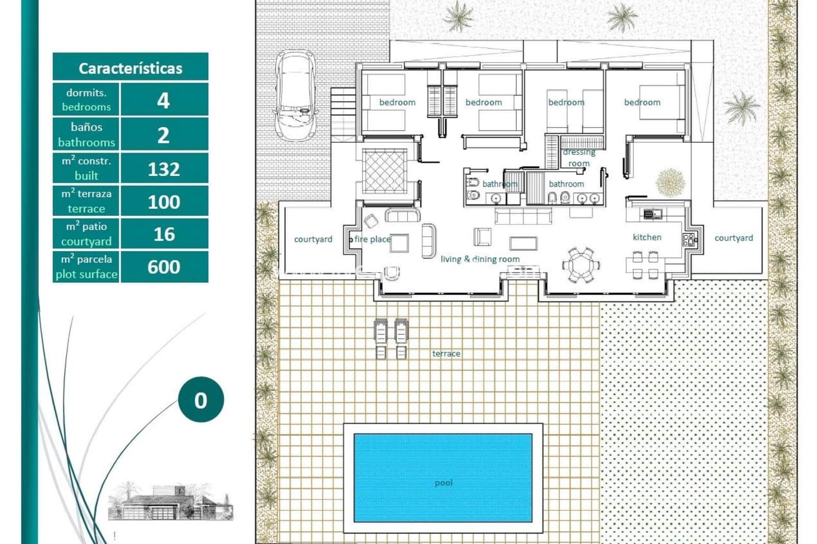 4 sovrum Villa till salu i La Peraleja Golf Resort med pool garage - 625 000 € (Ref: 9811134)
