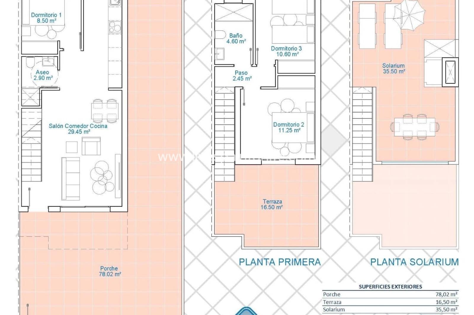 Apartamento de 3 habitaciones en Pilar de la Horadada en venta con piscina garaje - 349.900 € (Ref: 9811147)