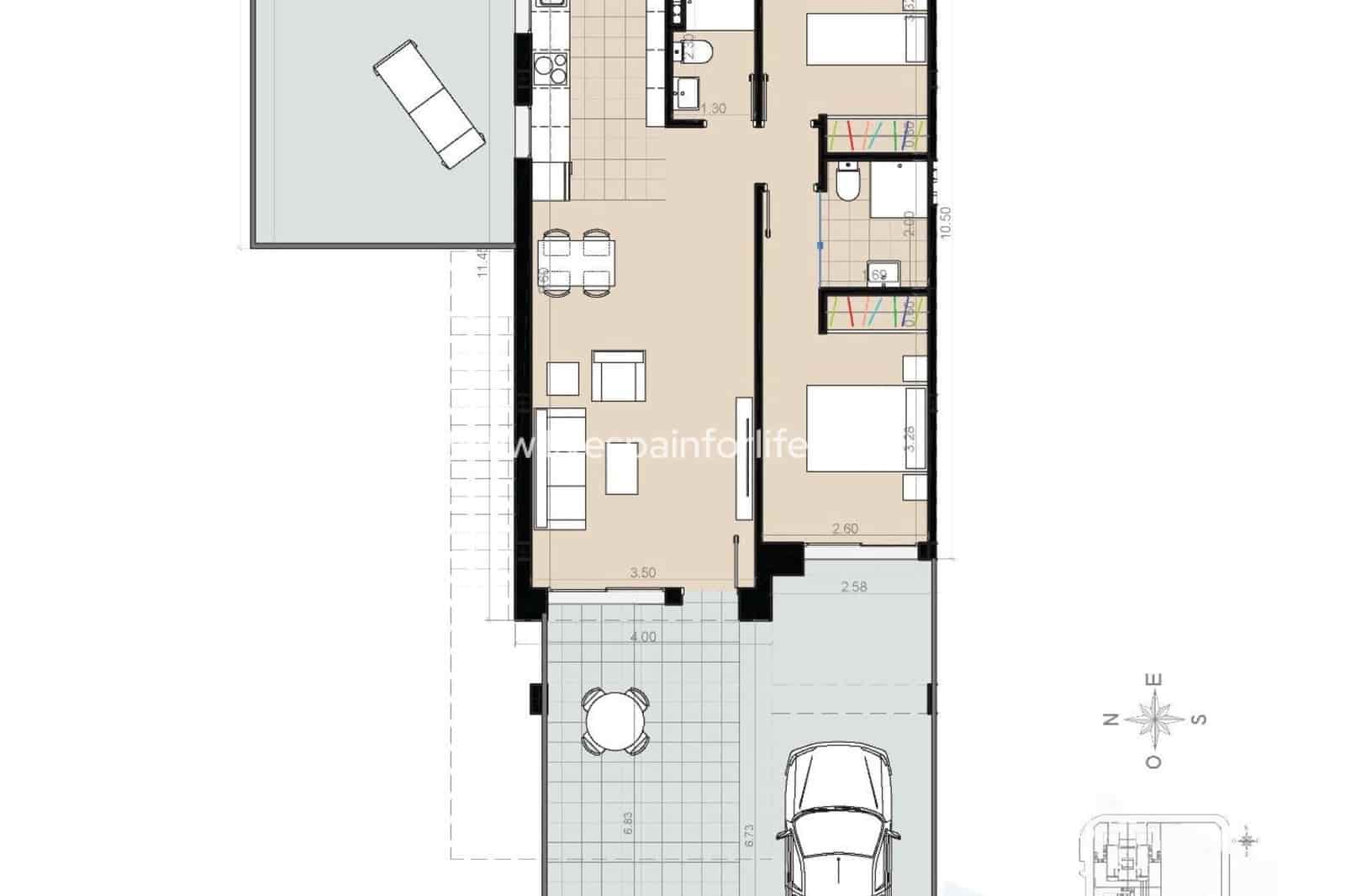 2 Zimmer Bungalow zu verkaufen in Torre de la Horadada mit Pool Garage - 369.900 € (Ref: 9811155)