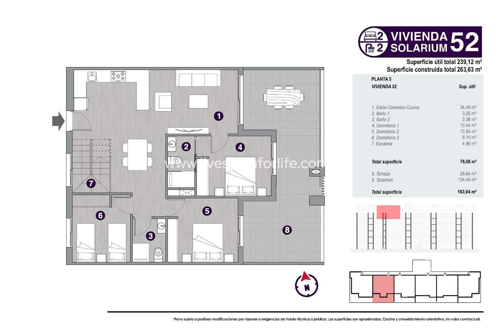 Apartamento de 3 habitaciones en Torrevieja en venta con piscina garaje - 540.000 € (Ref: 9811164)