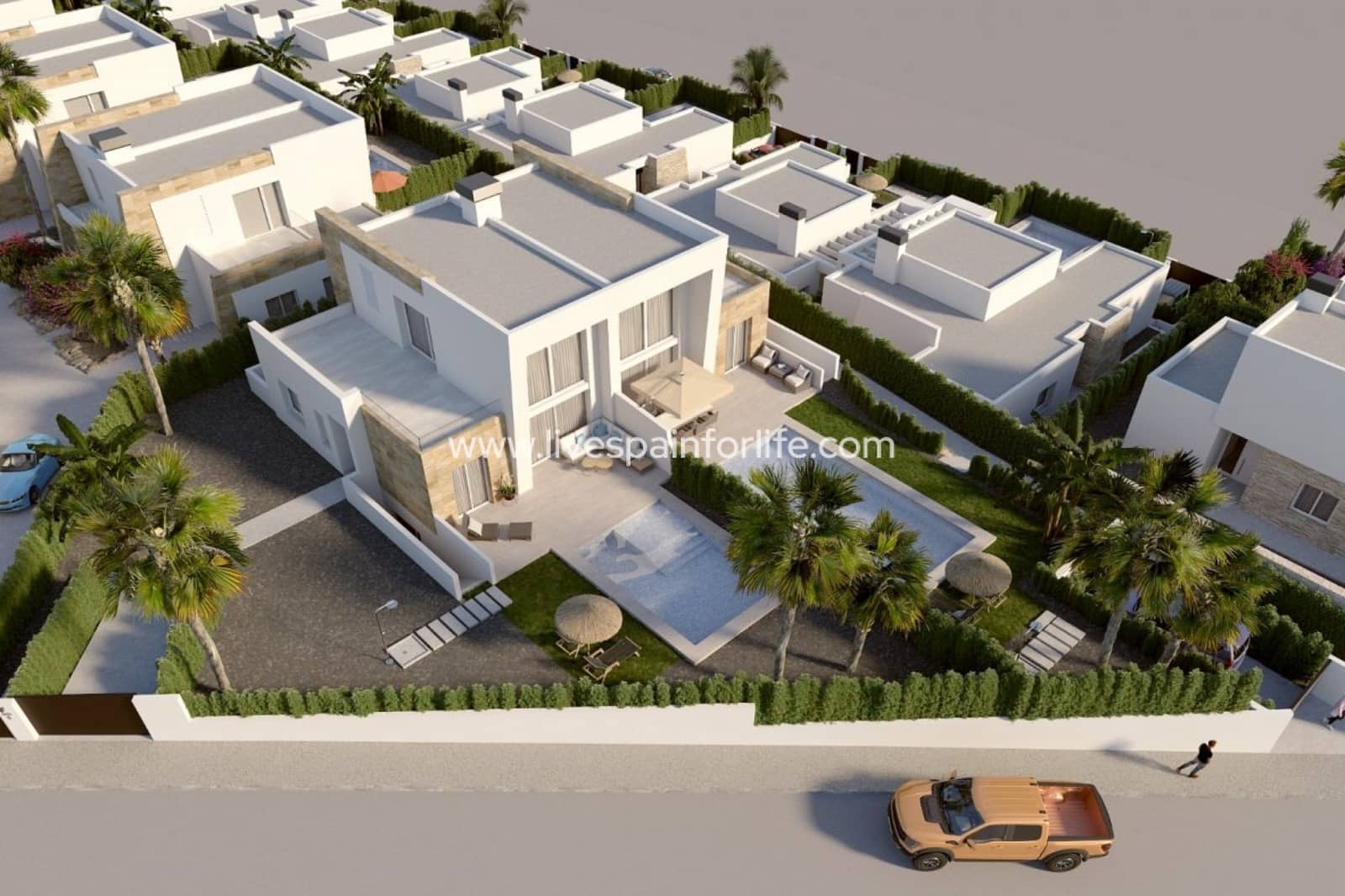 3 soverom Kjedet enebolig til salgs i Algorfa med svømmebasseng garasje - € 475 000 (Ref: 9811186)