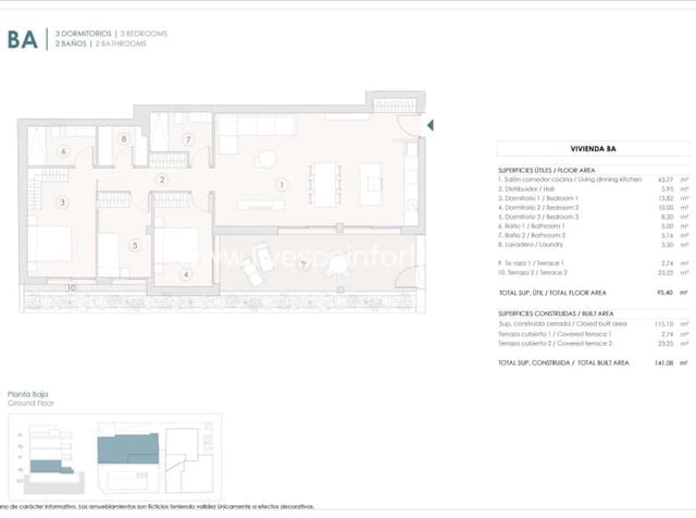 3 soveværelse Lejlighed til salg i Benijófar med swimmingpool garage - € 350.000 (Ref: 9968648)