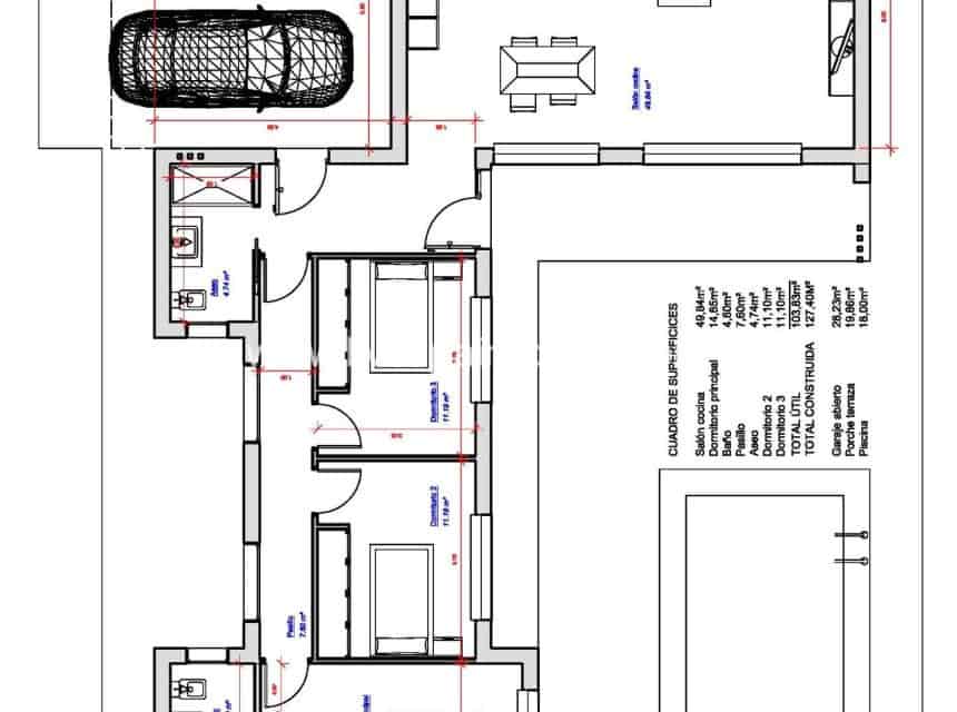 3 soverom Villa til salgs i Pinoso med svømmebasseng garasje - € 385 000 (Ref: 9968649)