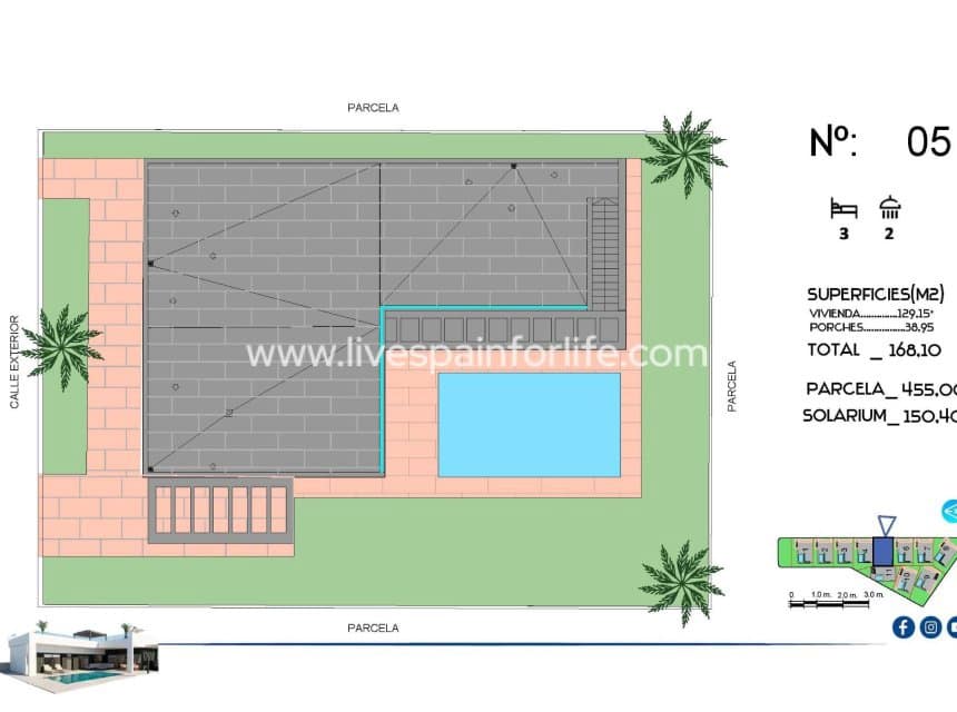 3 soveværelse Villa til salg i Algorfa med swimmingpool garage - € 670.000 (Ref: 9968650)