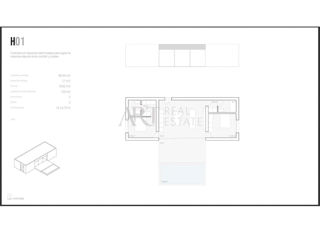 2 makuuhuone Huvila myytävänä paikassa Alfaz del Pi / L'Alfas del Pi mukana uima-altaan - 339 500 € (Ref: 7928597)