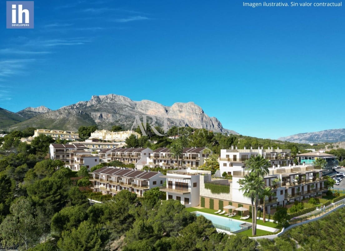 4 soveværelse Semi-Rækkehus til salg i La Nucia med swimmingpool - € 380.000 (Ref: 8174146)