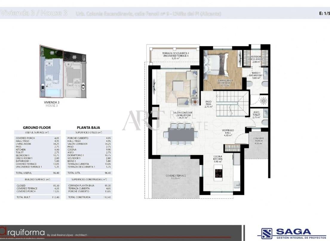3 quarto Moradia para venda em Alfaz del Pi / L'Alfas del Pi com piscina garagem - 745 000 € (Ref: 8278442)
