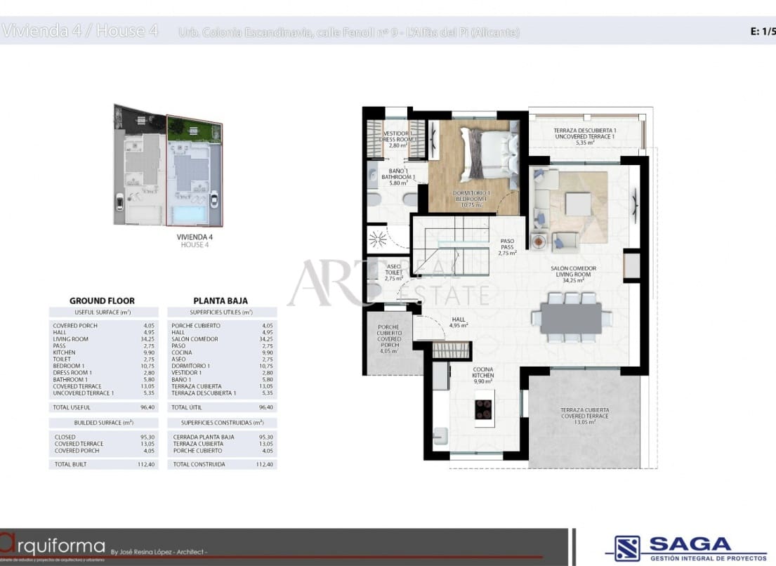3 quarto Moradia para venda em Alfaz del Pi / L'Alfas del Pi com piscina garagem - 745 000 € (Ref: 8278442)
