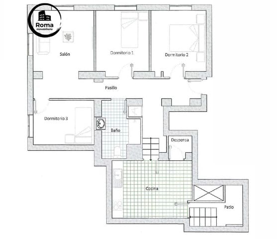 3 soveværelse Lejlighed til salg i Centro, Granada by - € 290.000 (Ref: 9491566)