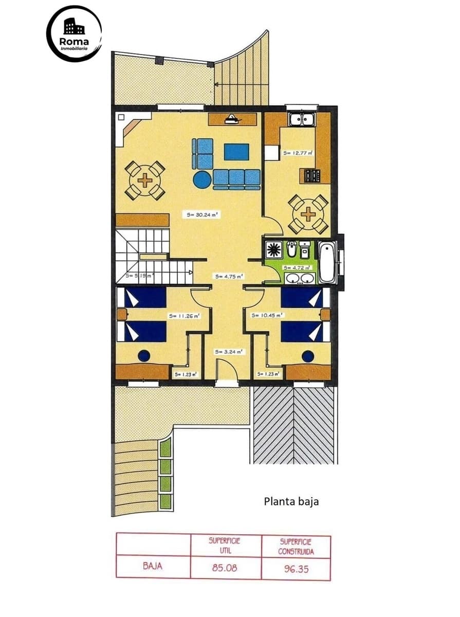 4 soveværelse Semi-Rækkehus til salg i Las Gabias med swimmingpool garage - € 385.000 (Ref: 9541552)