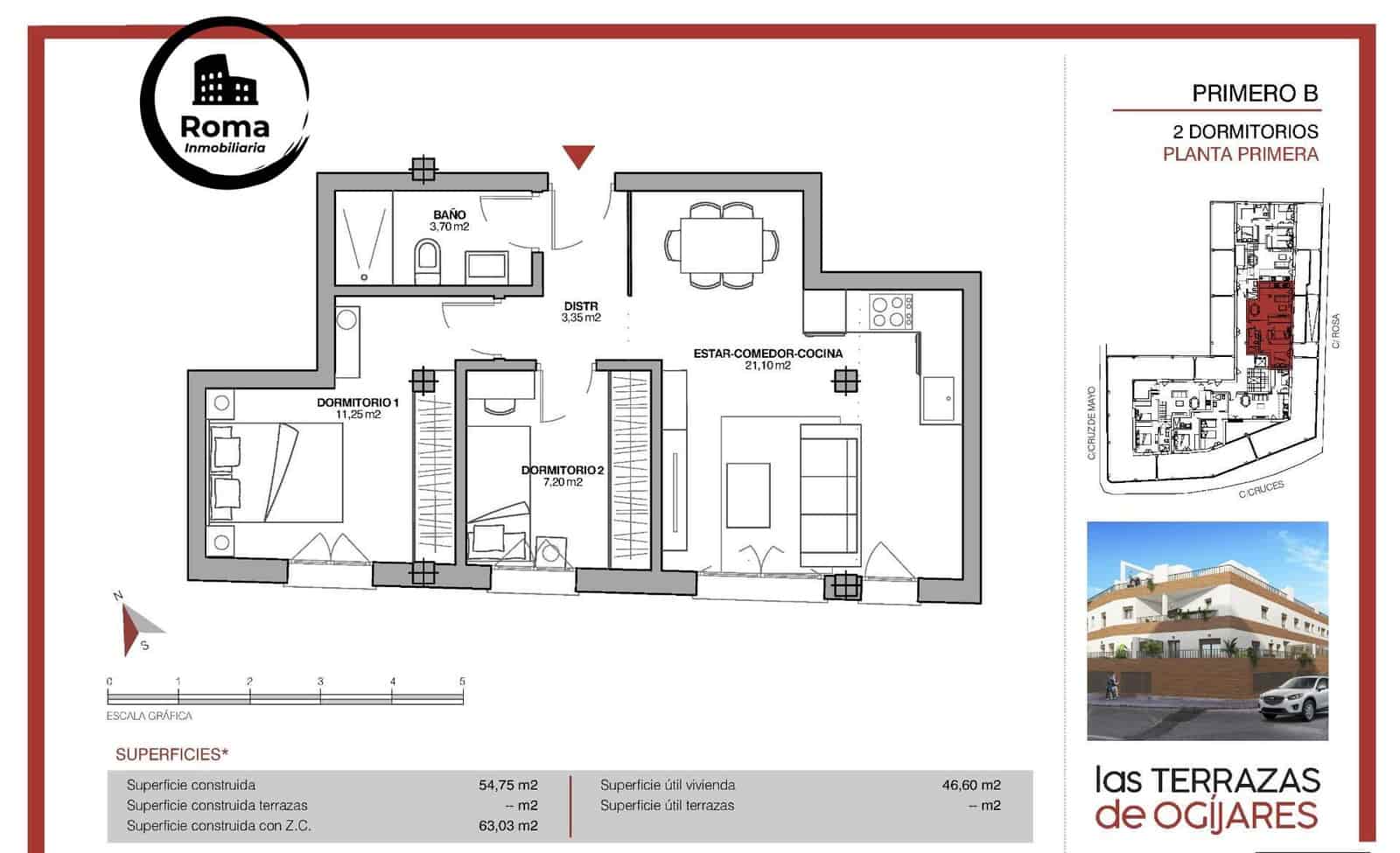 2 bedroom Flat for sale in Ogijares with garage - € 164,900 (Ref: 9702071)