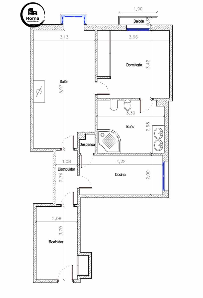 1 chambre Appartement à vendre à Grenade ville avec garage - 305 000 € (Ref: 9799404)