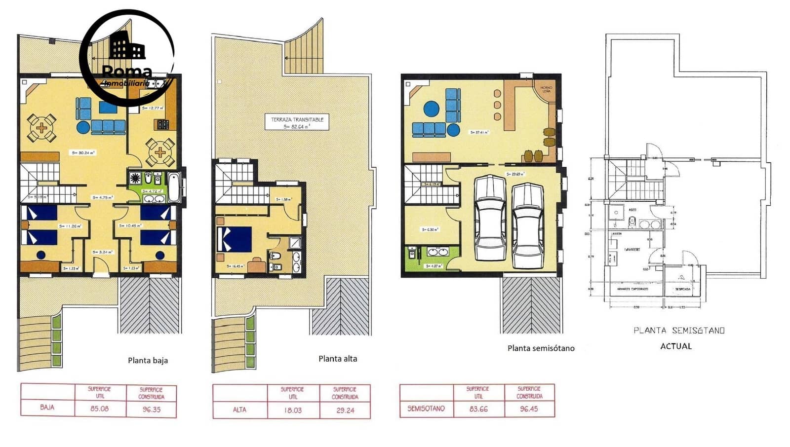 4 sypialnia Dom blizniak na sprzedaż w Las Gabias z basenem garażem - 384 900 € (Ref: 9815984)