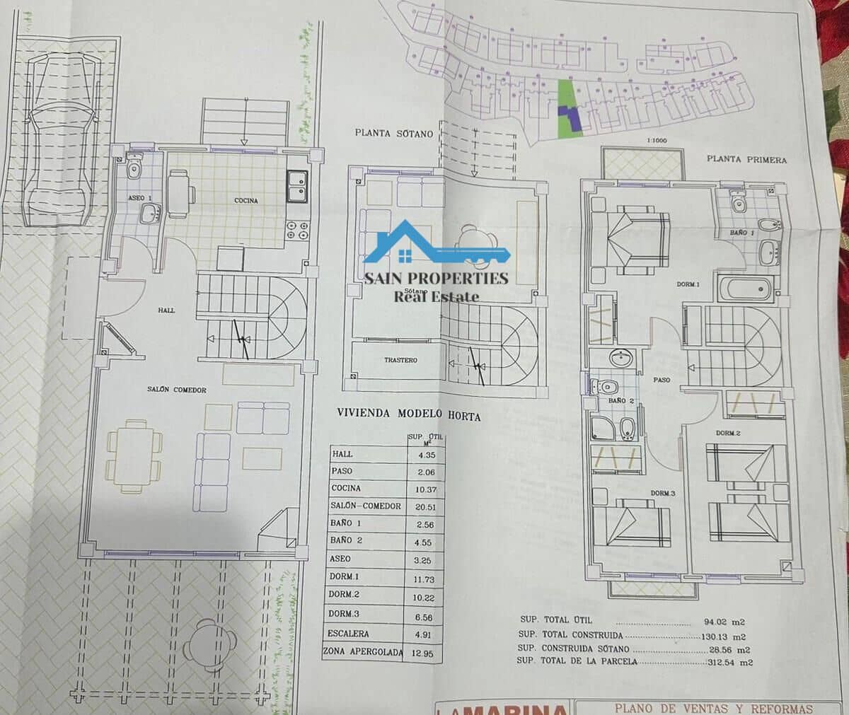 4 soveværelse Semi-Rækkehus til salg i La Nucia - € 314.000 (Ref: 8918045)