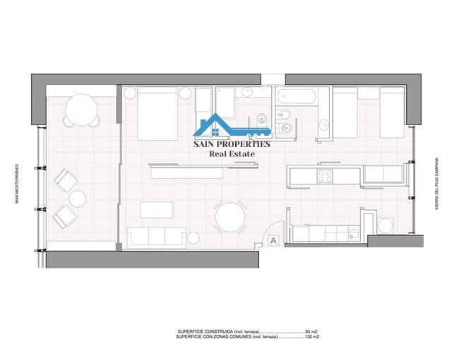 2 quarto Apartamento para venda em Benidorm com piscina garagem - 499 000 € (Ref: 9159416)