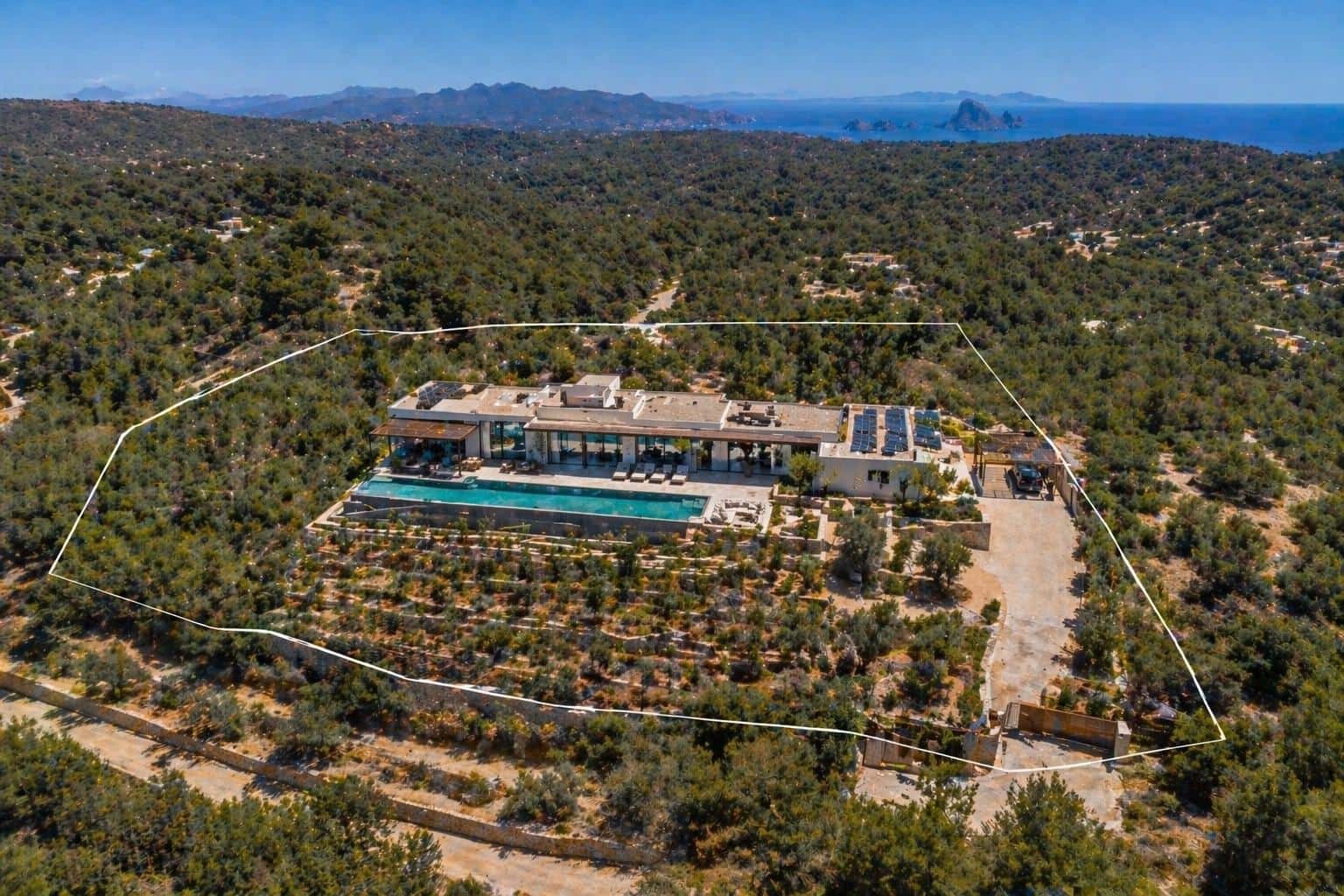 4 camera da letto Villa in vendita in San Jose / Sant Josep de Sa Talaia con piscina garage - 3.500.000 € (Rif: 9797057)