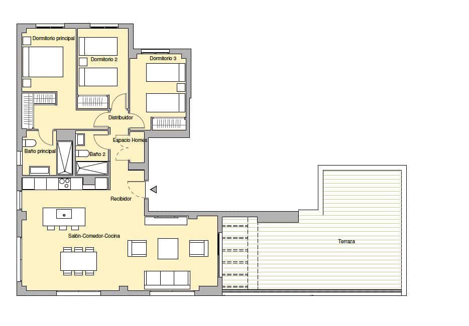 3 chambre Penthouse à vendre à Estepona avec piscine garage - 739 000 € (Ref: 7913227)