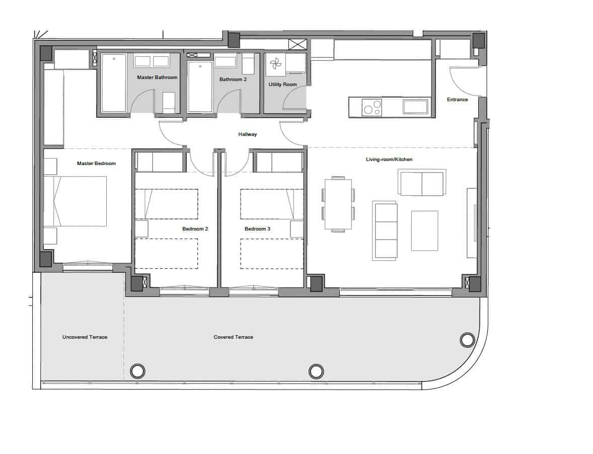 Apartamento de 3 habitaciones en Marbella en venta con piscina garaje - 690.000 € (Ref: 7913231)