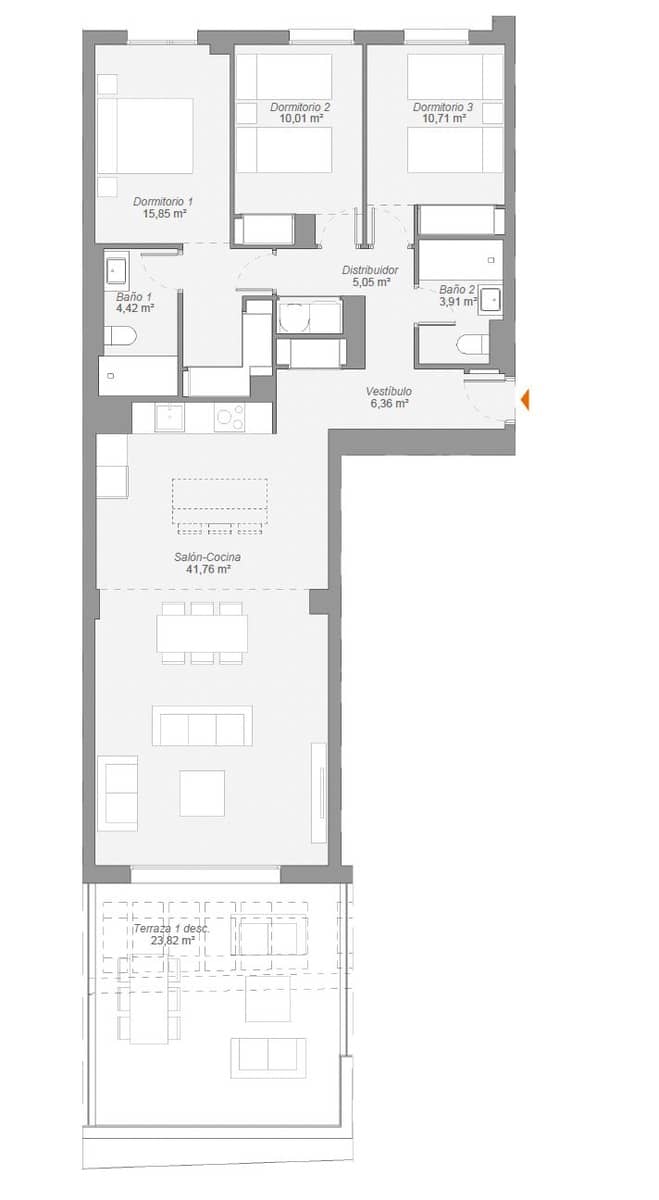 3 quarto Apartamento para venda em Estepona com piscina garagem - 514 000 € (Ref: 7913252)