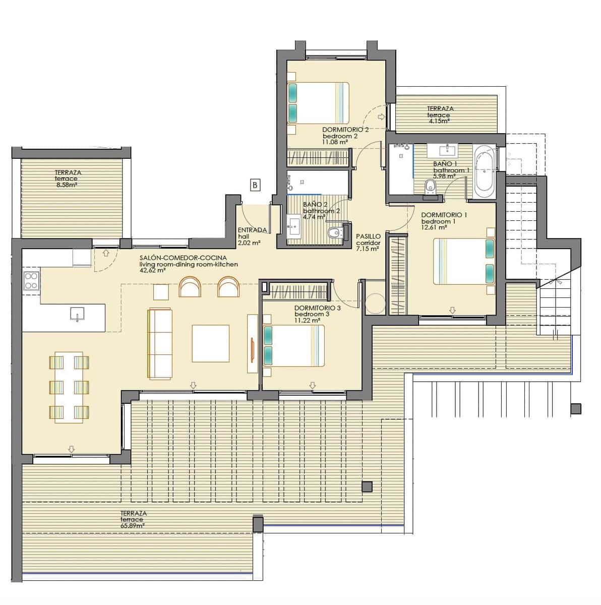3 soverom Penthouse til salgs i Estepona med svømmebasseng garasje - € 725 000 (Ref: 8040754)