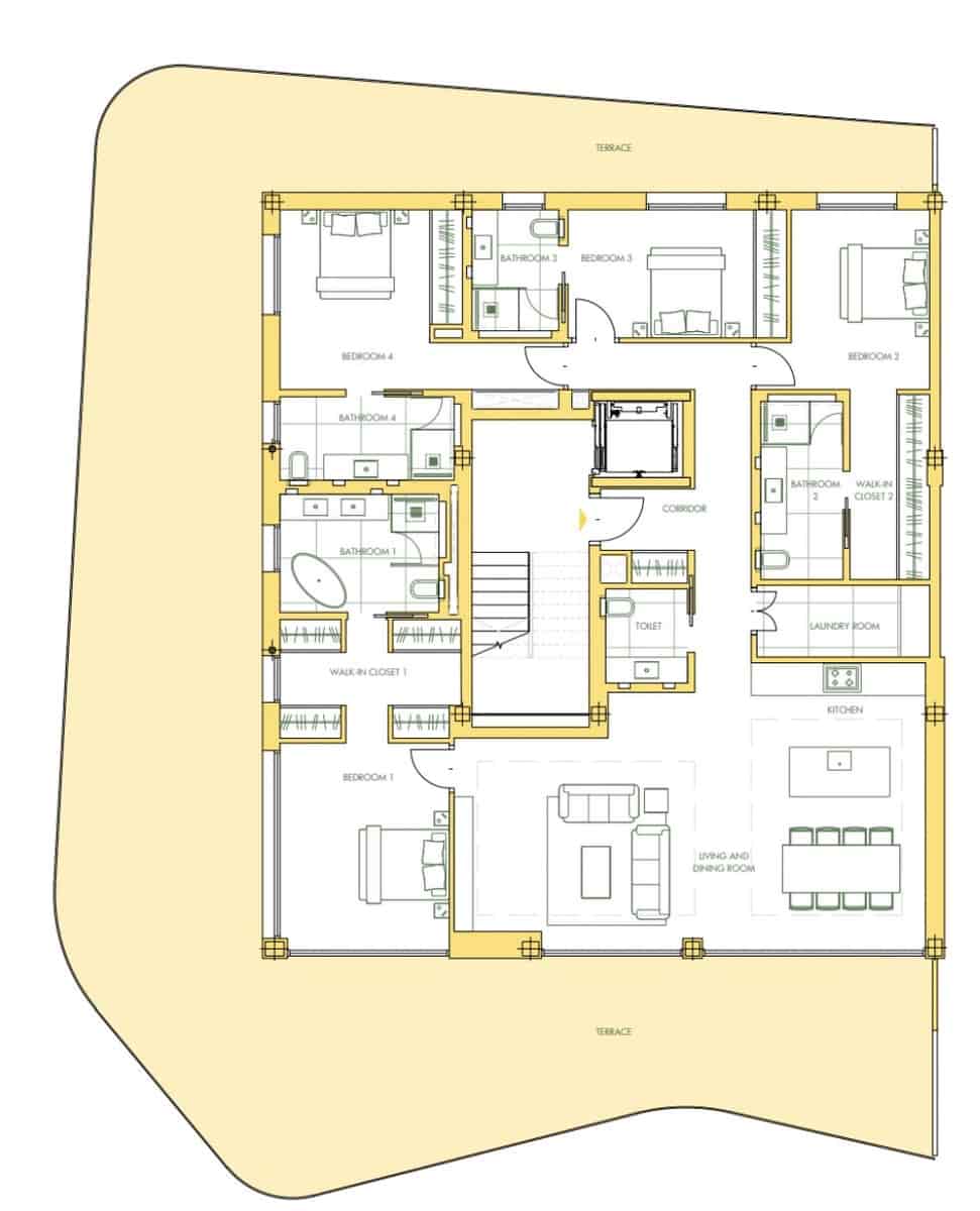 4 sovrum Lägenhet till salu i Marbella med pool garage - 1 850 000 € (Ref: 9616413)