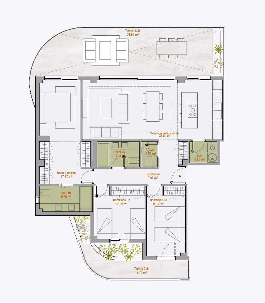 3 makuuhuone Huoneisto myytävänä paikassa Cancelada mukana uima-altaan 
autotalli - 639 000 € (Ref: 9616451)