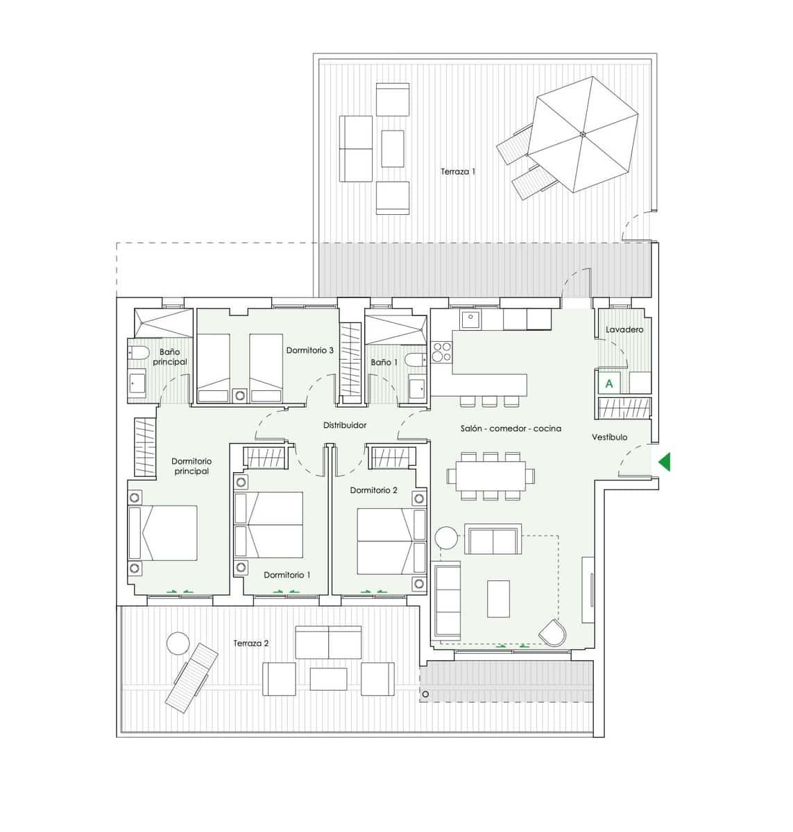 3 quarto Penthouse para venda em Marbella com piscina garagem - 1 170 000 € (Ref: 9616470)