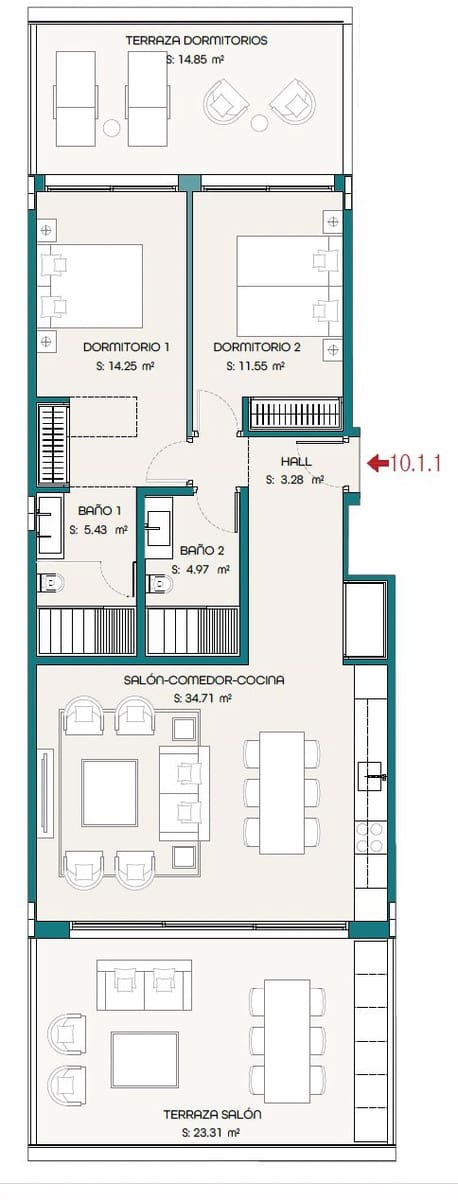 2 Zimmer Apartment zu verkaufen in Estepona mit Pool Garage - 530.000 € (Ref: 9616493)