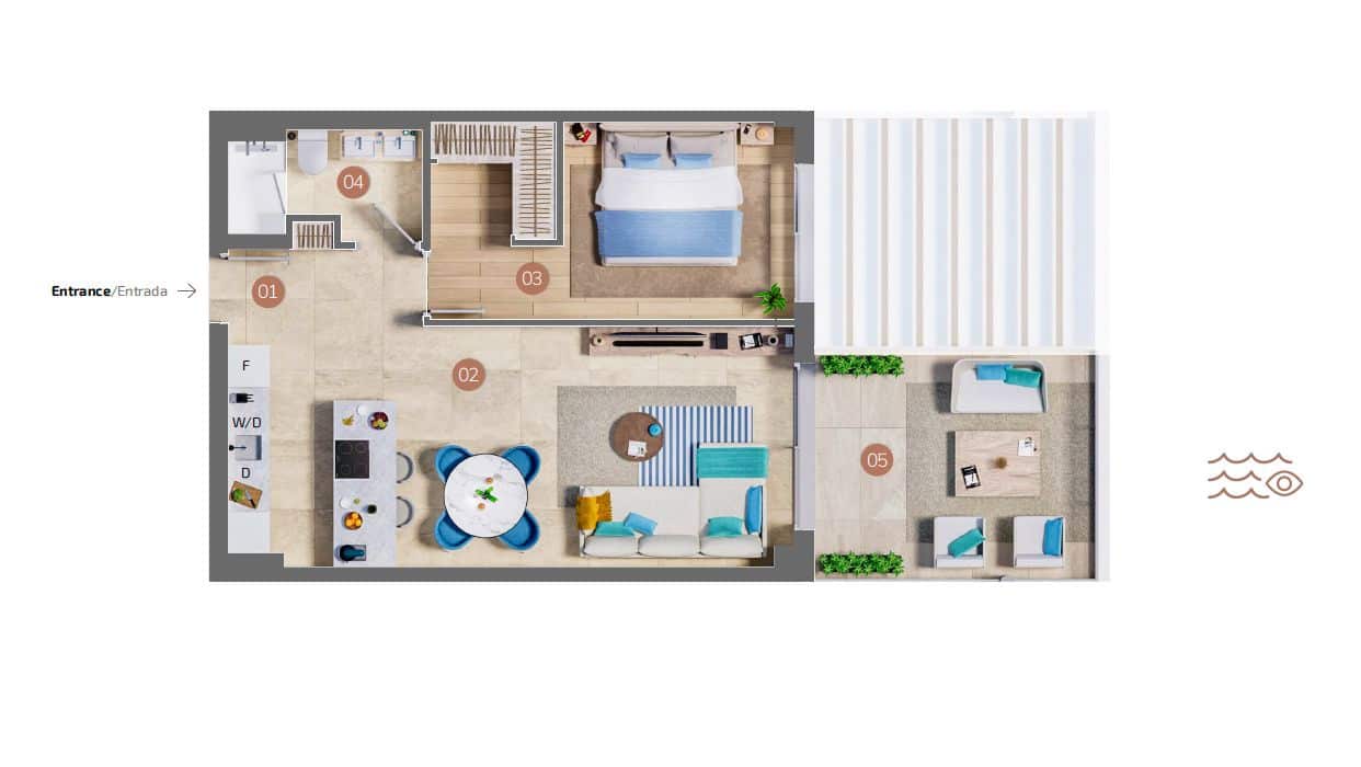 1 sypialnia Apartament na sprzedaż w Mijas Costa z basenem garażem - 400 000 € (Ref: 9616538)