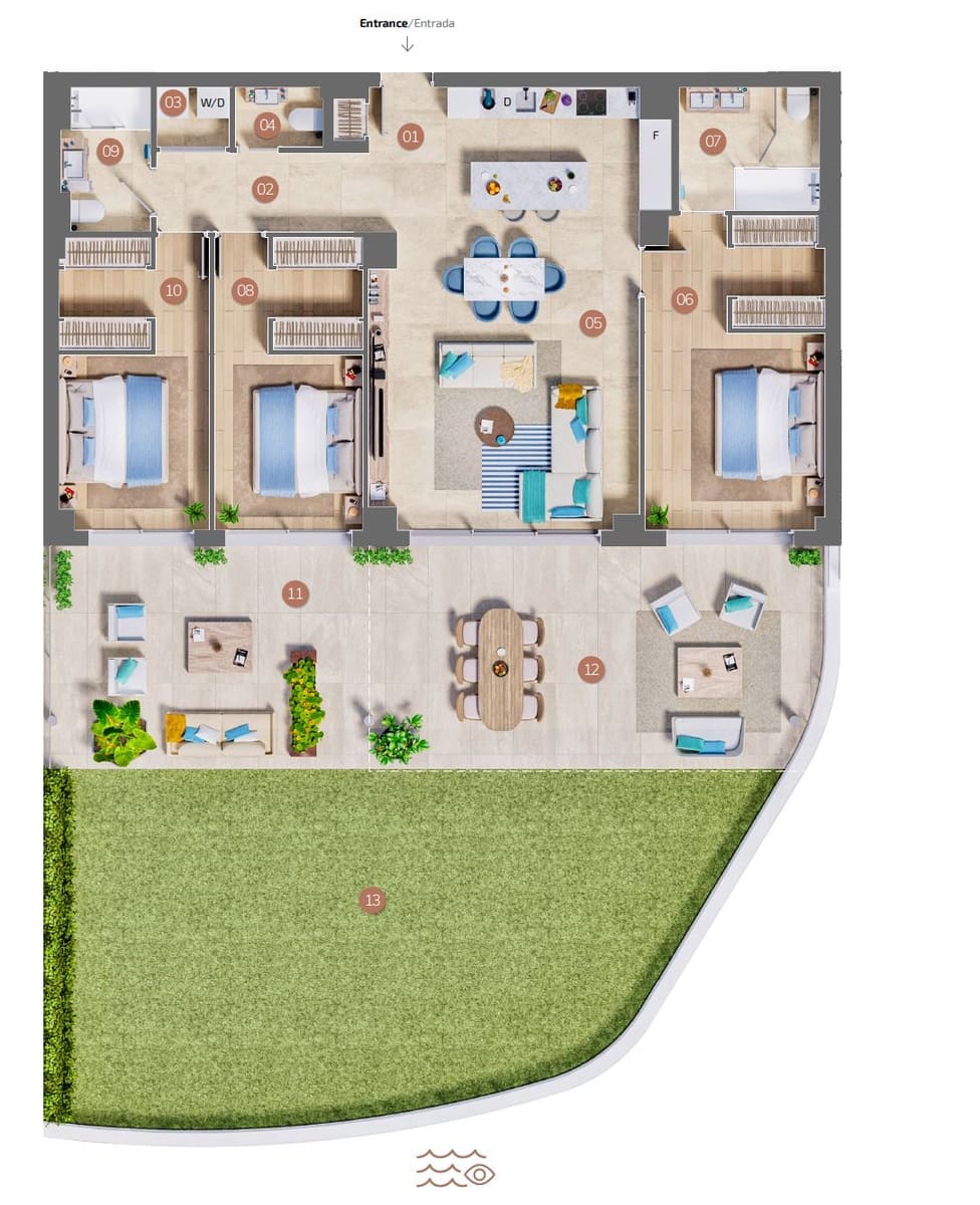 3 bedroom Apartment for sale in Mijas Costa with pool garage - € 1,047,000 (Ref: 9616542)