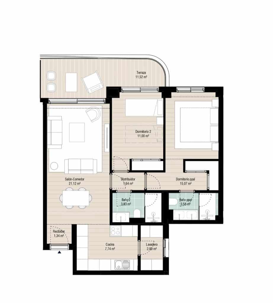 2 makuuhuone Huoneisto myytävänä paikassa Marbella mukana uima-altaan 
autotalli - 655 000 € (Ref: 9616587)