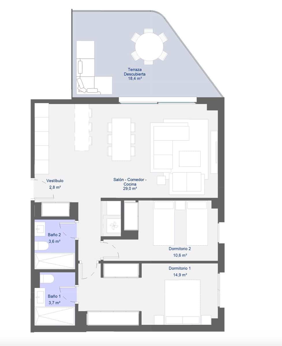 3 soverom Leilighet til salgs i Marbella med svømmebasseng garasje - € 441 000 (Ref: 9616615)