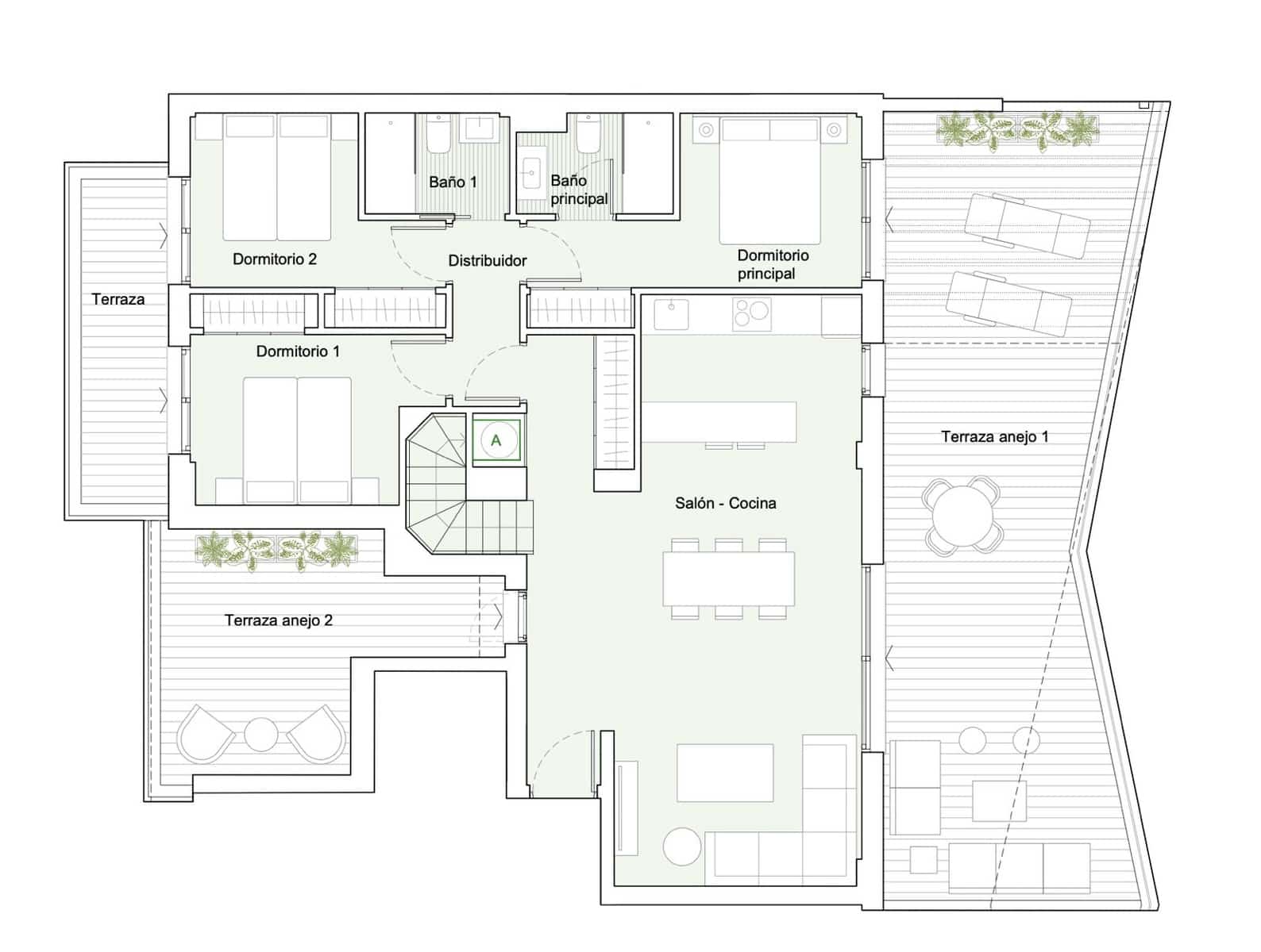 3 soverom Penthouse til salgs i Estepona med svømmebasseng garasje - € 710 000 (Ref: 9616626)