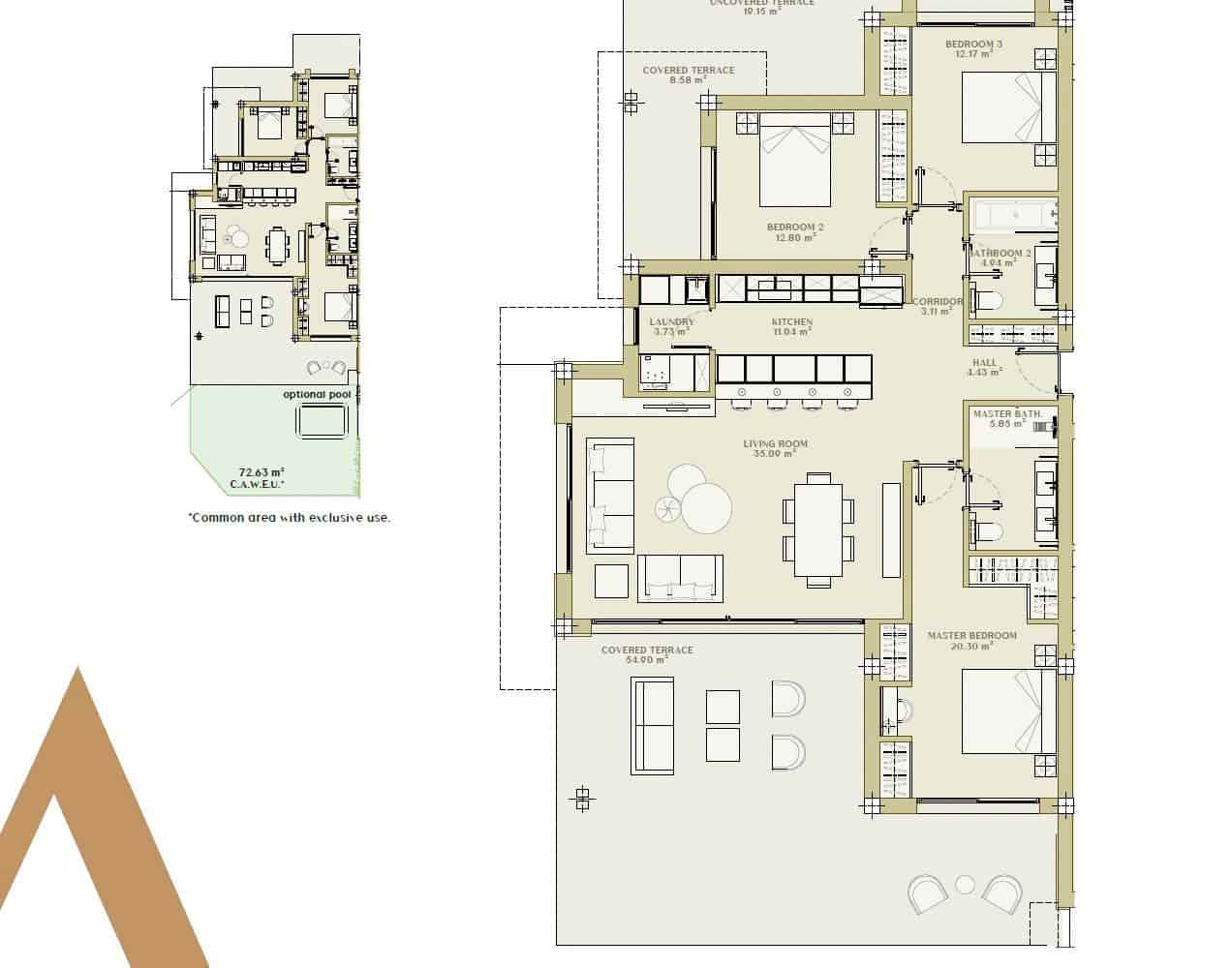 3 soveværelse Lejlighed til salg i Marbella med swimmingpool garage - € 875.000 (Ref: 9616654)