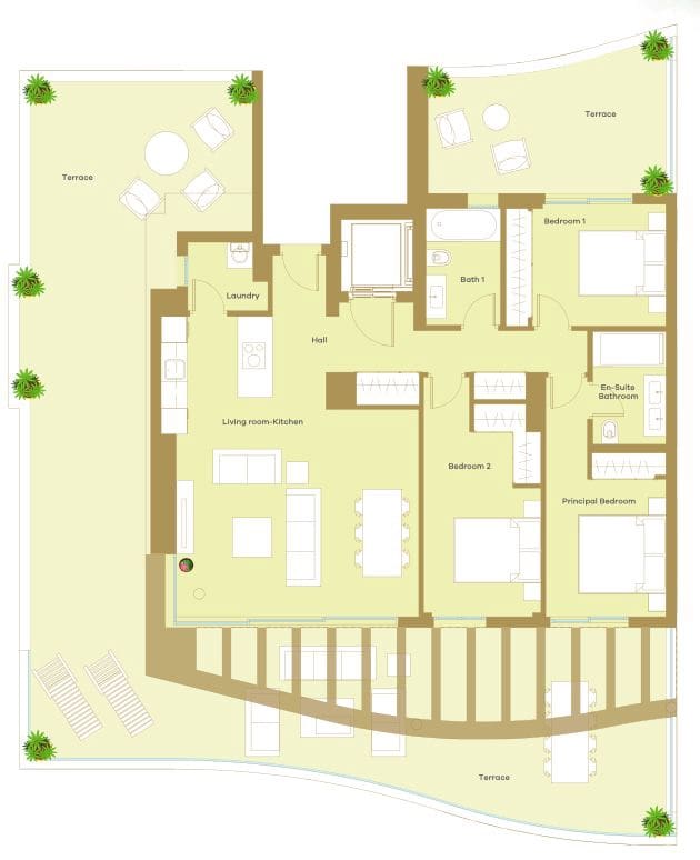 3 soveværelse Penthouse til salg i Sotogrande med swimmingpool garage - € 955.000 (Ref: 9616683)