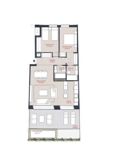 2 sovrum Lägenhet till salu i Manilva med pool garage - 381 000 € (Ref: 9643758)