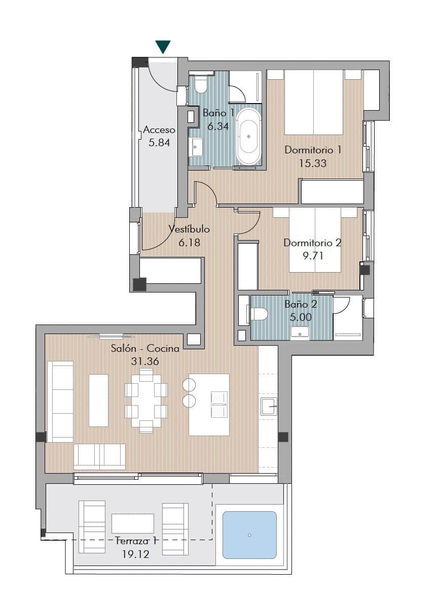 2 quarto Apartamento para venda em Marbella com piscina garagem - 698 000 € (Ref: 9770352)