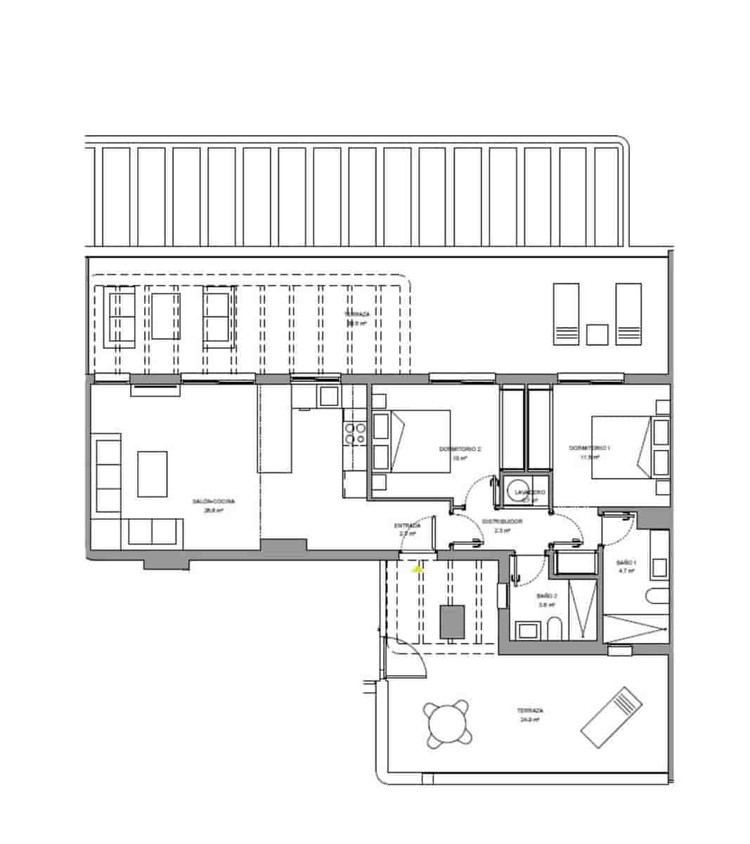 2 Zimmer Penthouse zu verkaufen in La Cala de Mijas mit Pool Garage - 545.000 € (Ref: 9814288)