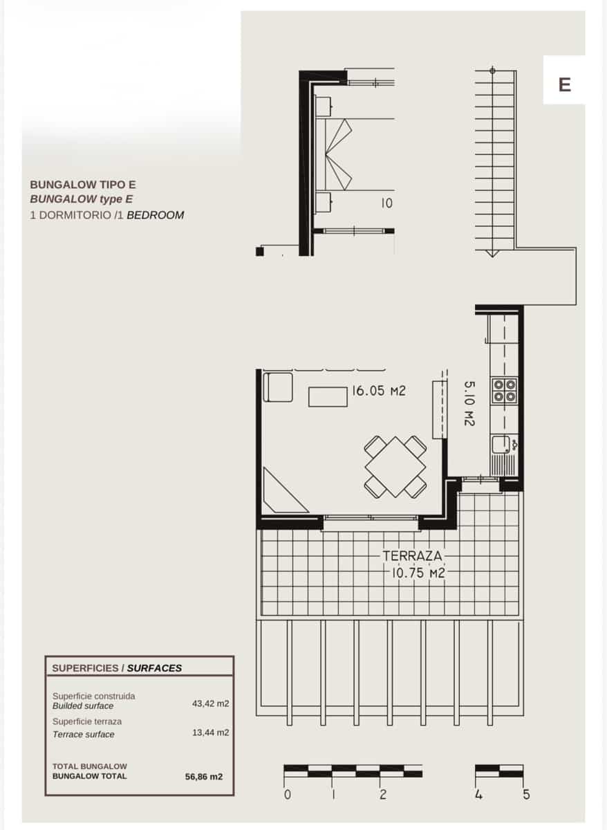 1 soveværelse Bungalow til salg i Calpe / Calp med swimmingpool garage - € 180.000 (Ref: 10060564)