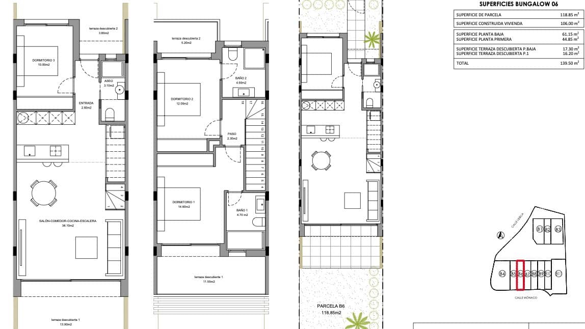 3 quarto Bungalow para venda em Finestrat com piscina garagem - 495 000 € (Ref: 8891342)