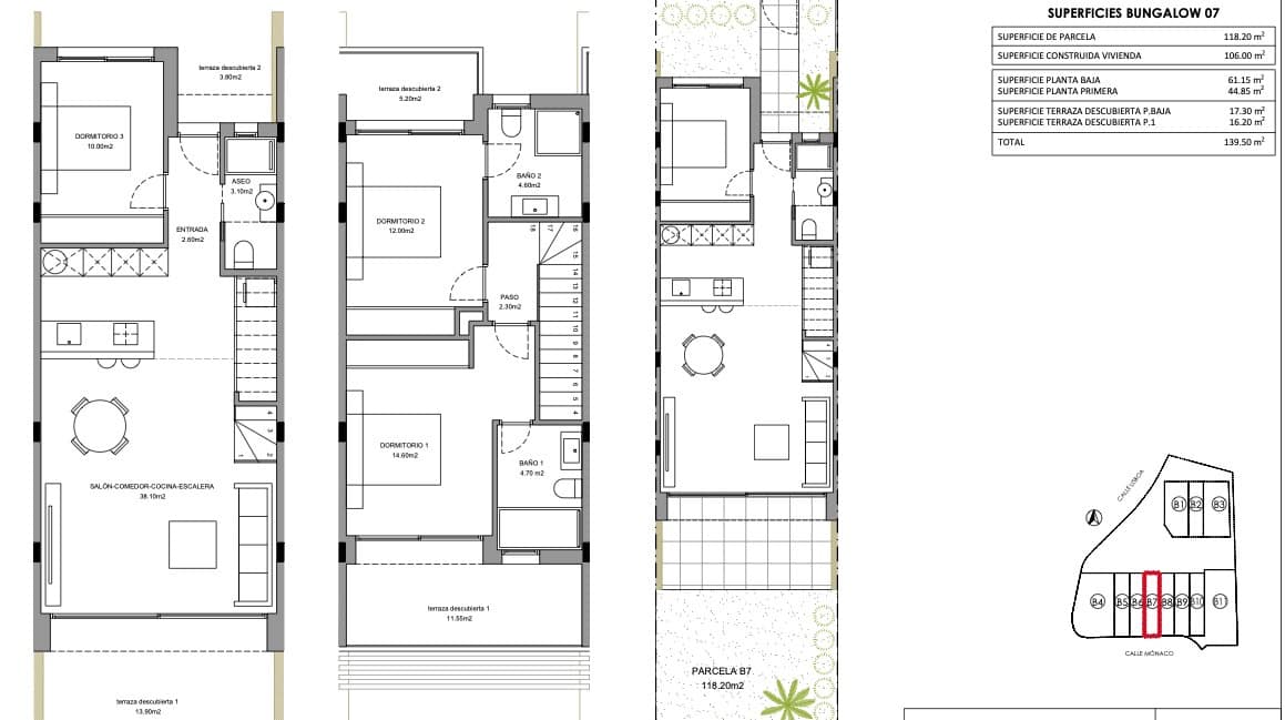 3 quarto Bungalow para venda em Finestrat com piscina garagem - 495 000 € (Ref: 8891342)