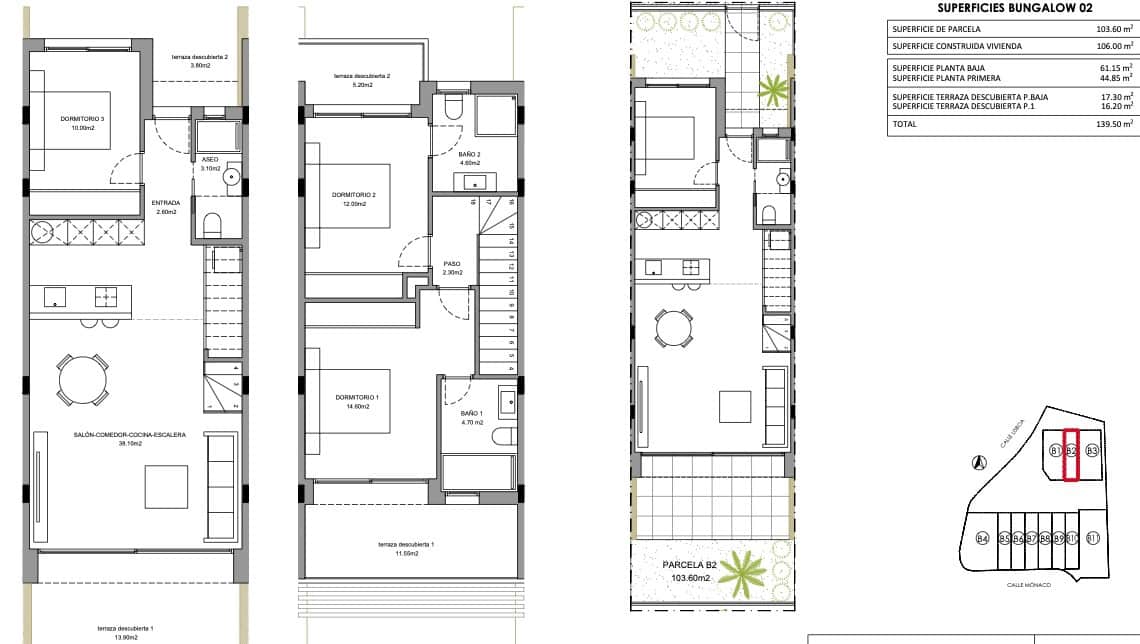 3 quarto Bungalow para venda em Finestrat com piscina garagem - 495 000 € (Ref: 8891342)