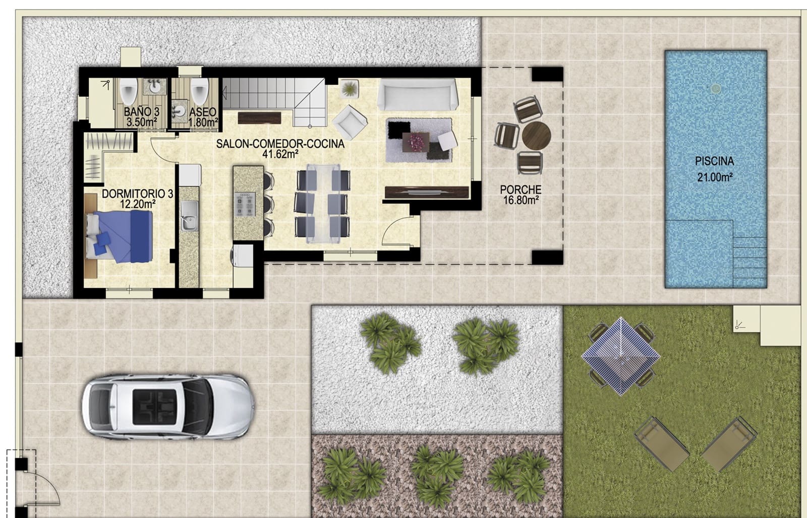 3 sypialnia Willa na sprzedaż w Polop z basenem garażem - 753 500 € (Ref: 8960564)