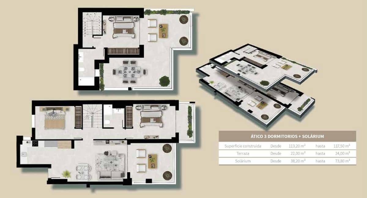 3 camera da letto Attico in vendita in Mijas con piscina garage - 580.000 € (Rif: 9459444)