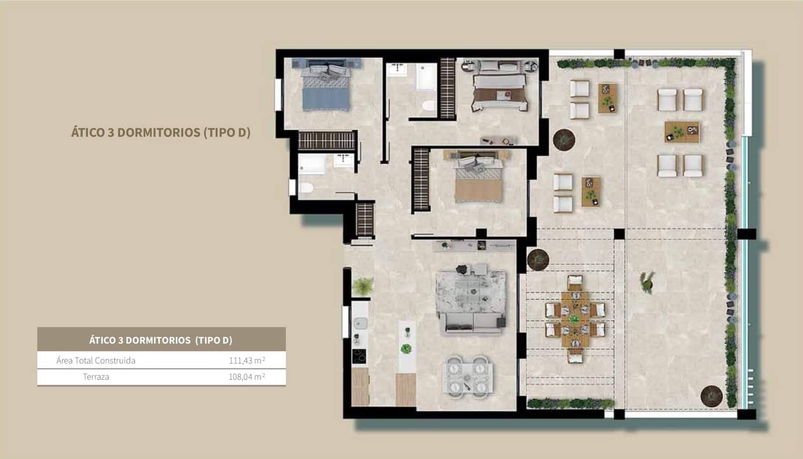 3 soveværelse Penthouse til salg i Casares med swimmingpool garage - € 545.000 (Ref: 9510157)