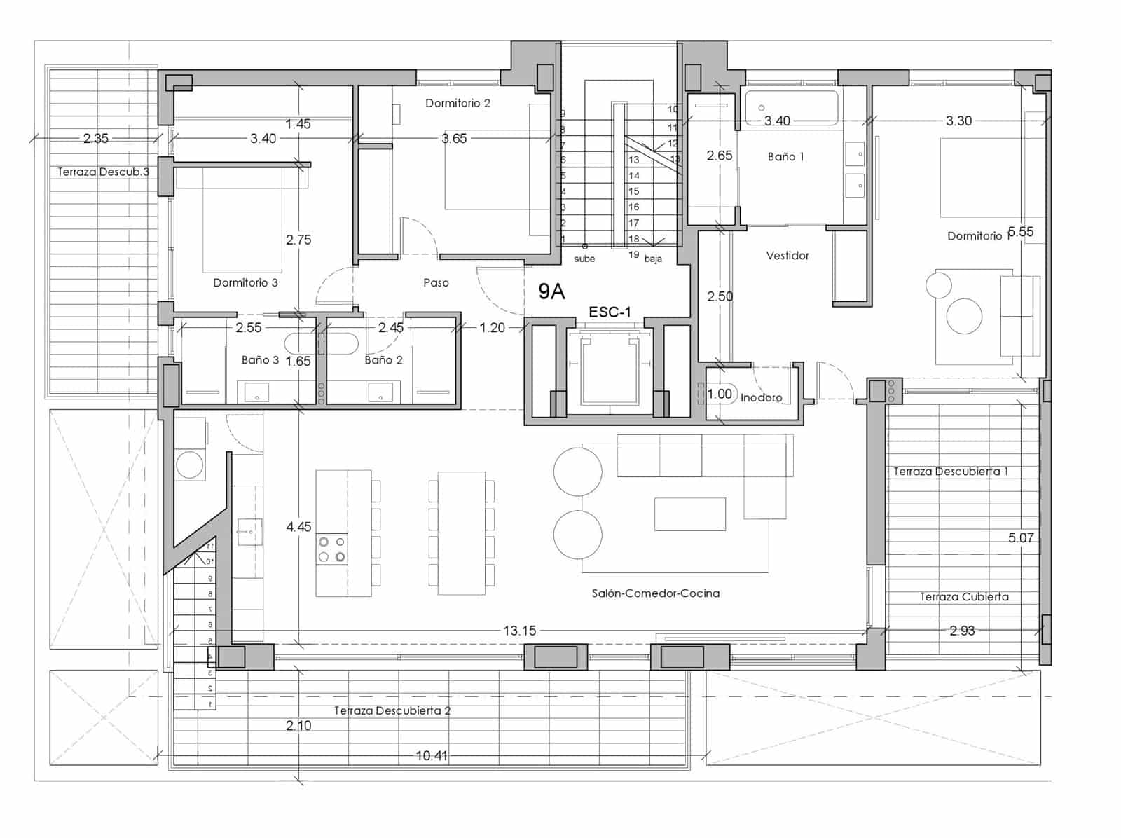 3 camera da letto Attico in vendita in La Nucia con piscina garage - 1.141.000 € (Rif: 9733446)