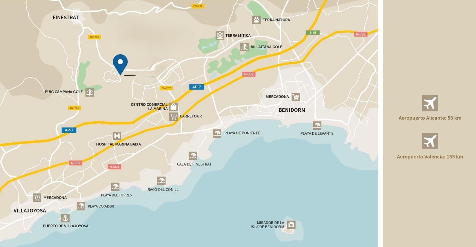 3 camera da letto Villa in vendita in Finestrat con piscina garage - 425.000 € (Rif: 9814440)