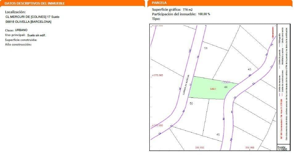 Byggegrund til salg i Olivella - € 179.000 (Ref: 9220515)