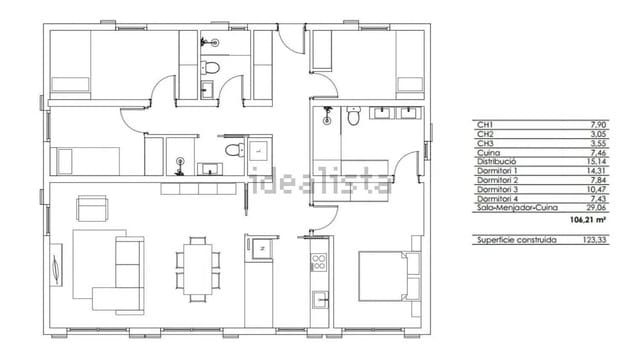 4 soveværelse Villa til salg i Canyelles - € 332.250 (Ref: 9276422)