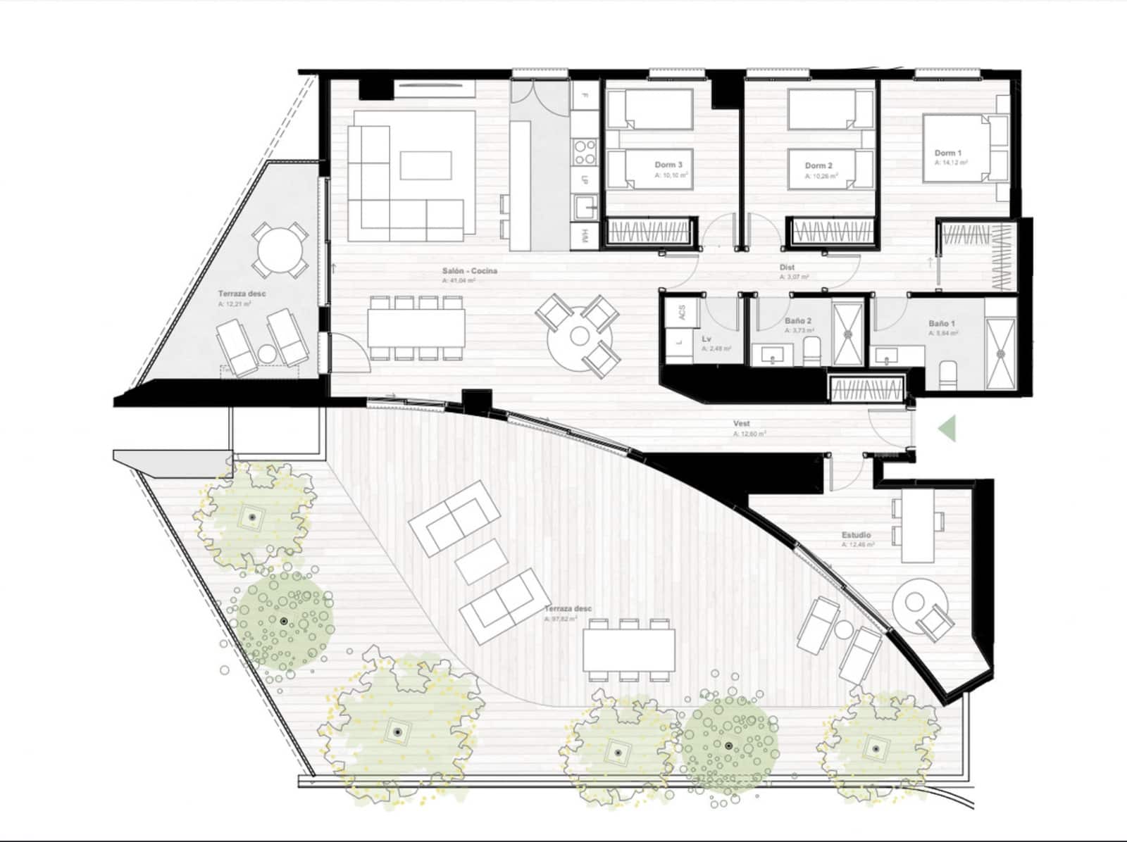 4 sovrum Takvåning till salu i Malaga stad med pool - 2 200 000 € (Ref: 8874444)